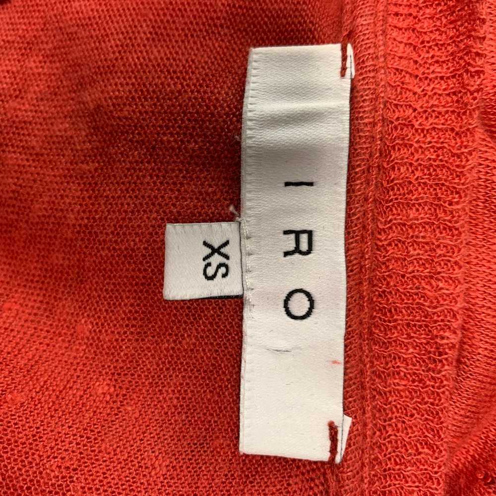 Iro Red Distressed Linen CrewNeck Tshirt - image 4