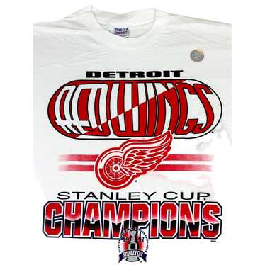 Vintage Detroit Red Wings Stanley Cup Champions T Shirt Lee Sport Mens 3XL