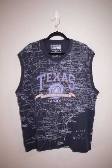 Vintage Vintage Texas Road Map Tank Top - image 1