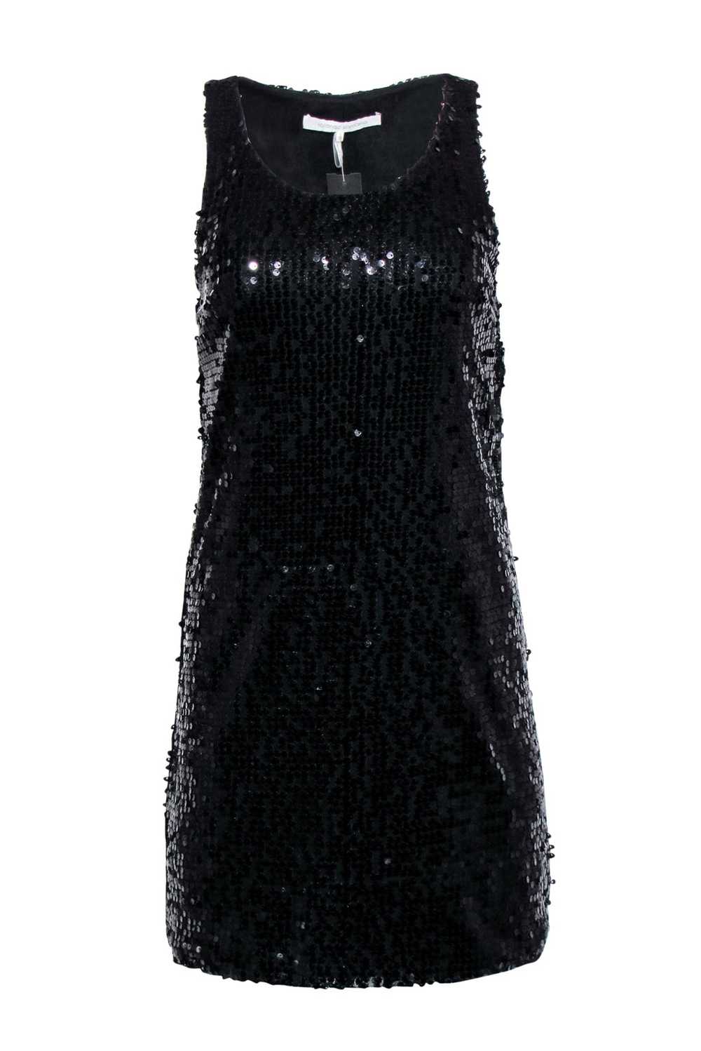 Rolando Santana - Black Sequin Sleeveless Mini Dr… - image 1