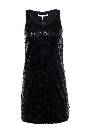 Rolando Santana - Black Sequin Sleeveless Mini Dre