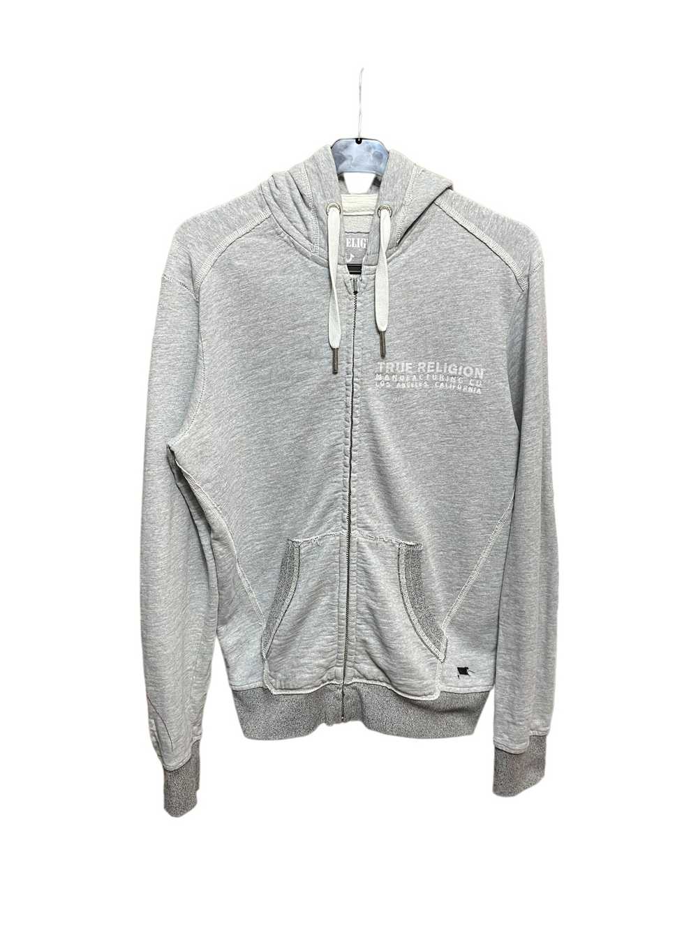 True Religion True Religion gray zip hoodie, size… - image 1