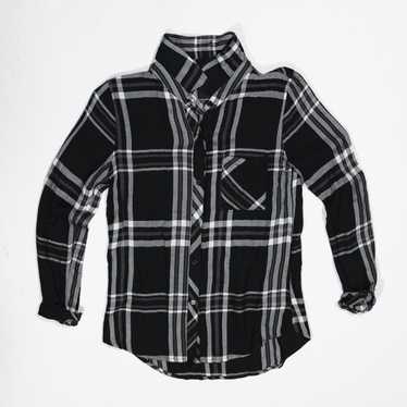 Rails Rails Hunter Rayon Collared Button Plaid Blo