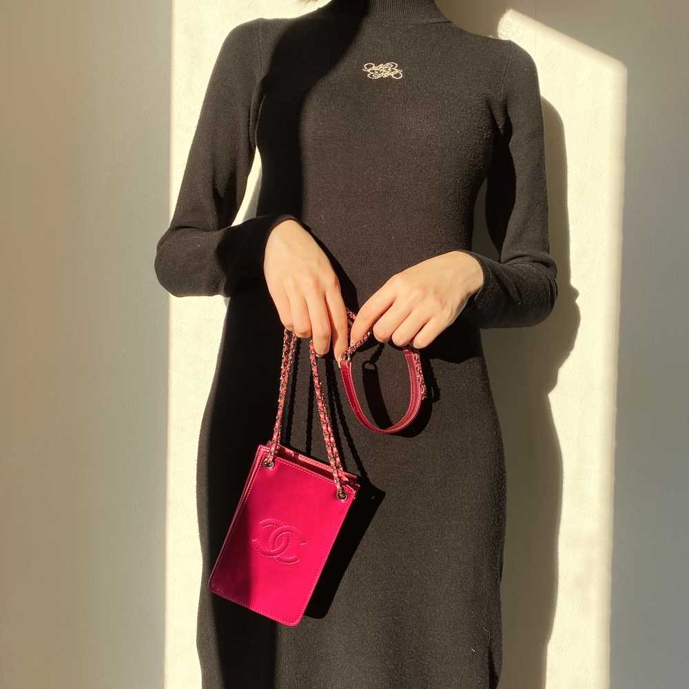 Chanel Enamel Coco Mark Chain Shoulder Bag Pochet… - image 1