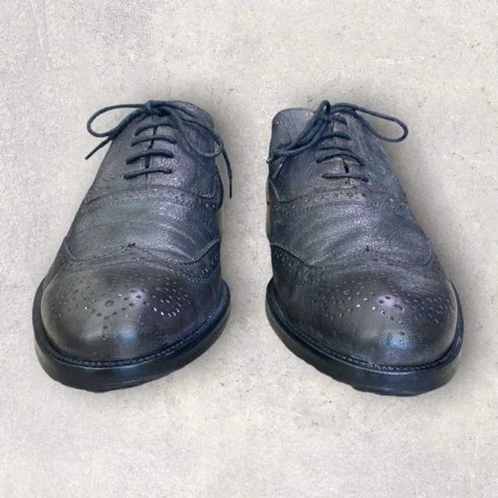 Kenneth Cole Lace-Up Metallic Dark Gray Leather W… - image 3