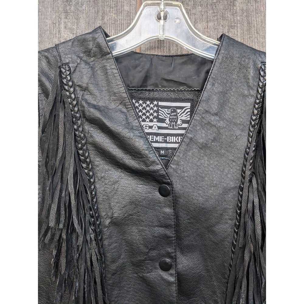 Harley Davidson All Leather Fringe Riding Vest Si… - image 4