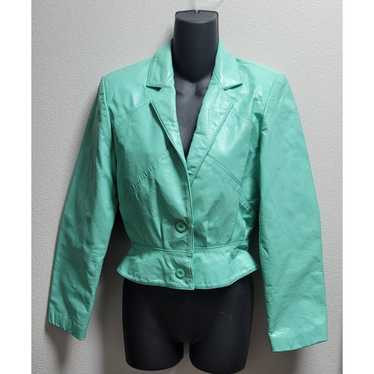 Wilsons Leather Vtg Wilsons Leather Mint Green Cro