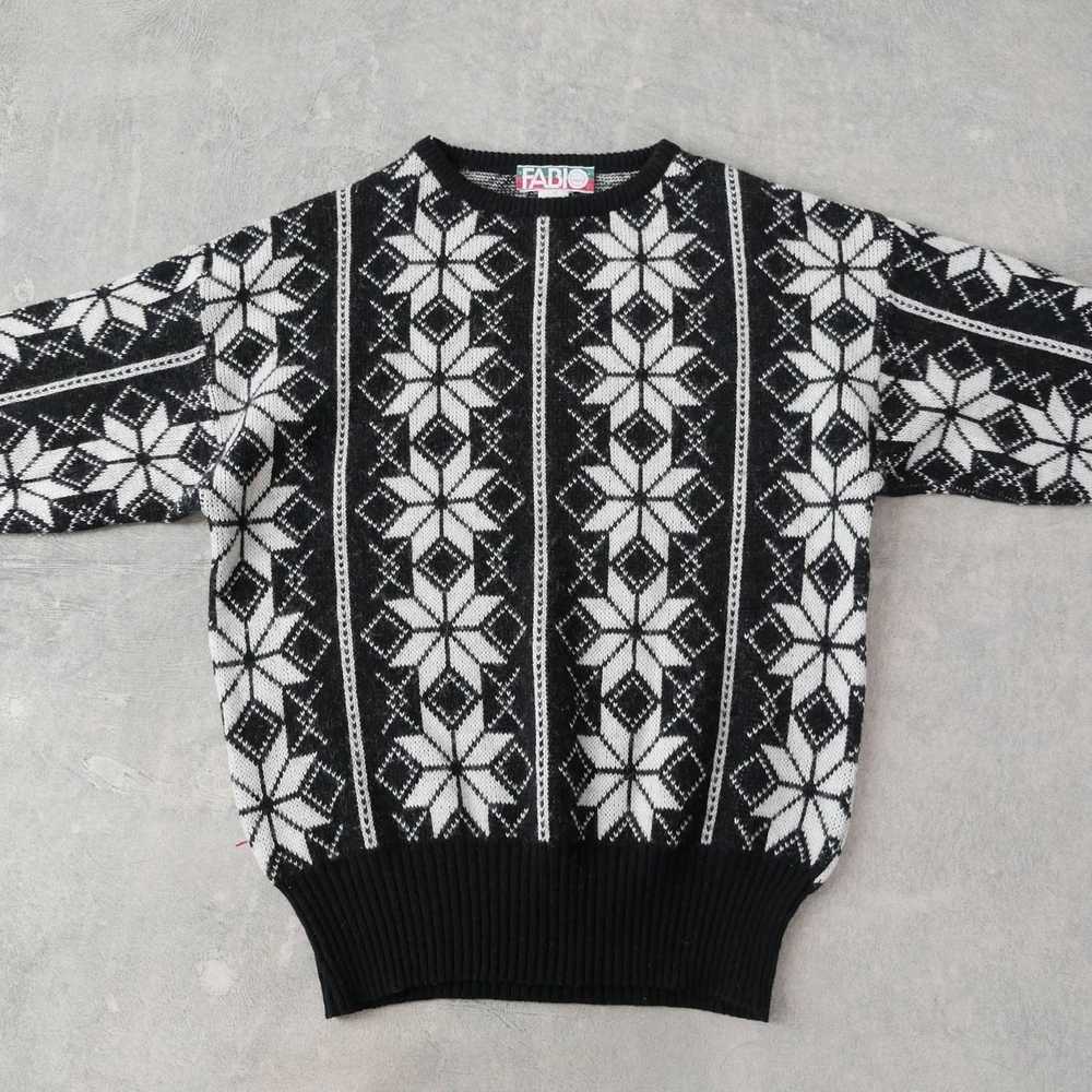 Vintage Nordic Ski Sweater | 80s 90s Vintage Crew… - image 3