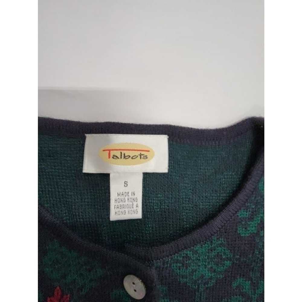 Other Talbots Womens S Dark Detailed pattern swea… - image 3