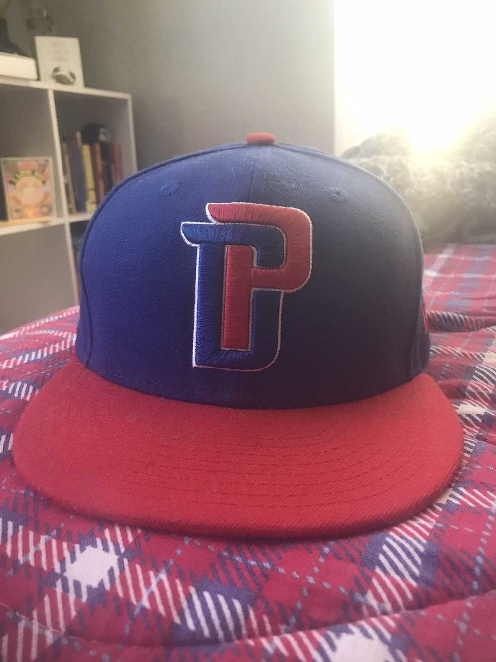 Detroit Pistons LEATHER HARDWOOD Fitted Hat