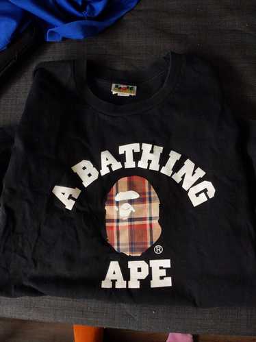 Bape Bape flannel college shirt - image 1