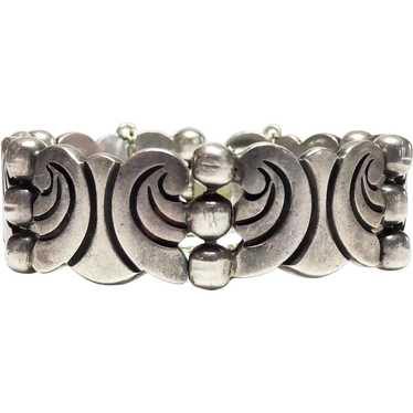 Wave Bracelet Vintage Taxco Sterling Bracelet Hand