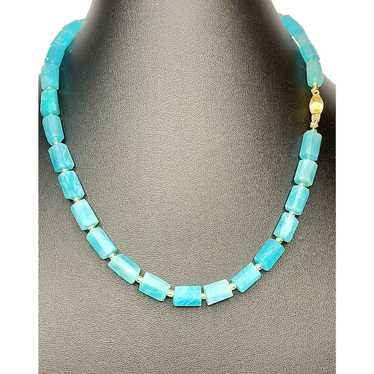 Top Quality Amazonite and 14k gold Necklace - image 1