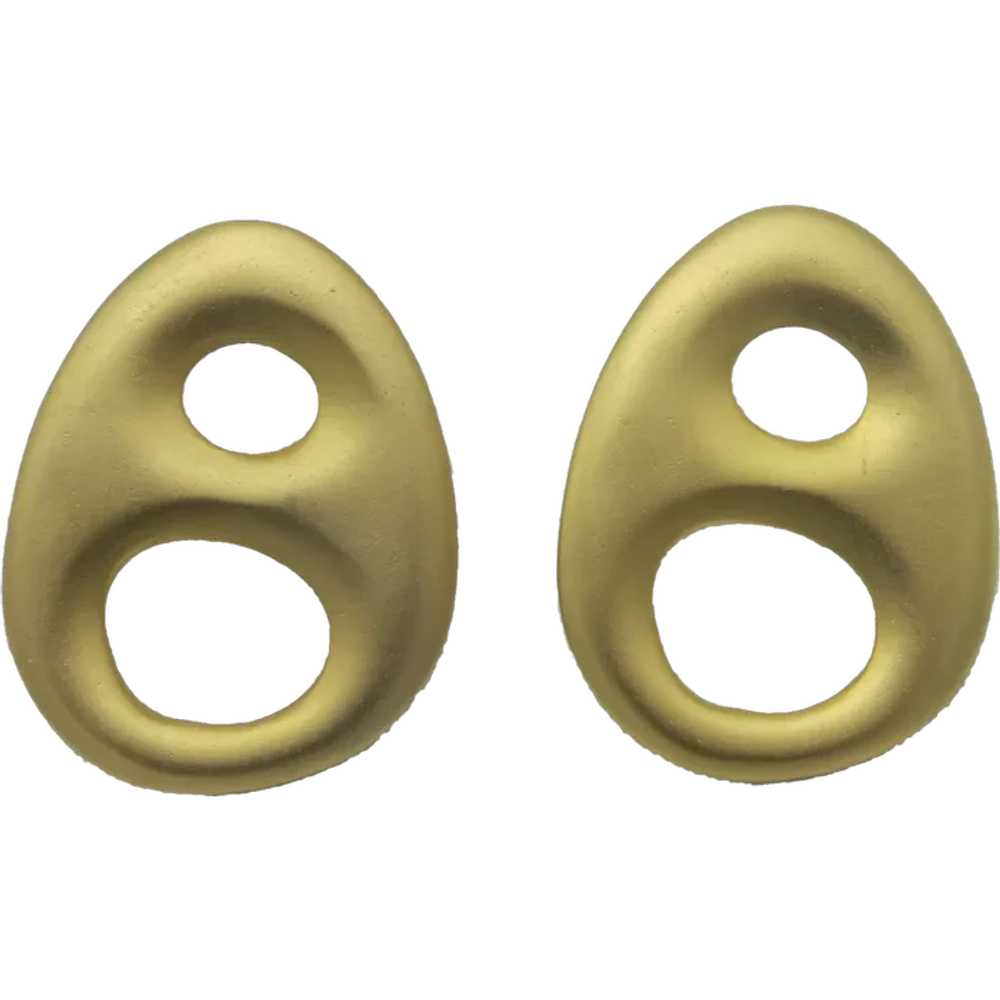 Norma Jean Pierced Earrings Mariner Link Style Sa… - image 1