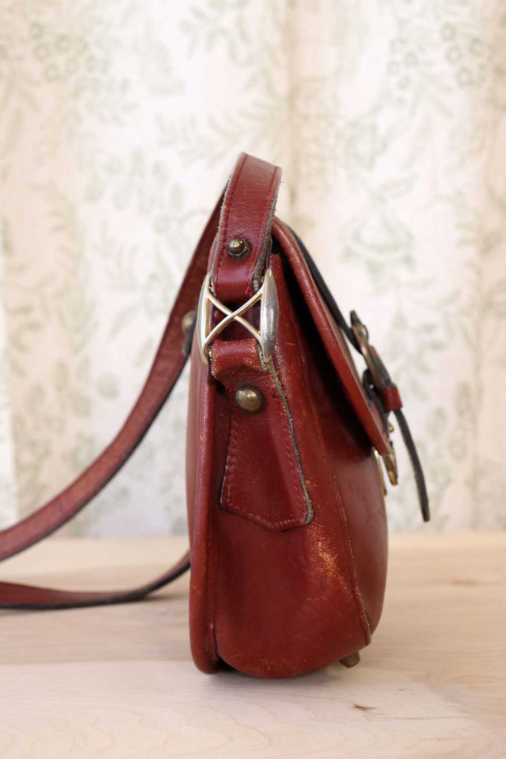Aigner Aubergine Leather Bag - image 2