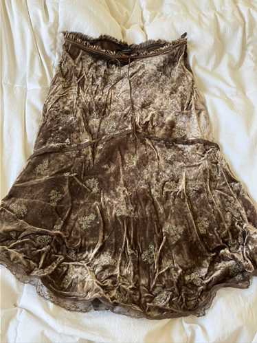 Vintage Chocolate Iridescent Velvet Fairy Skirt