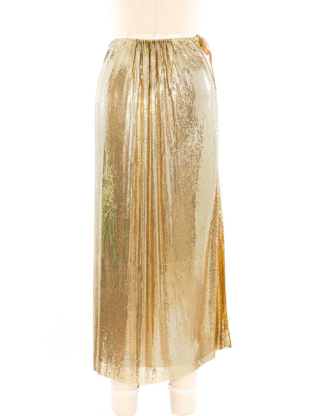 Ferrara Gold Metal Mesh Maxi Skirt - Gem