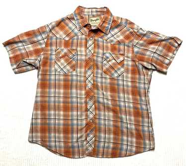 Wrangler RARE PATTERN Wrangler XL Short Sleeves O… - image 1