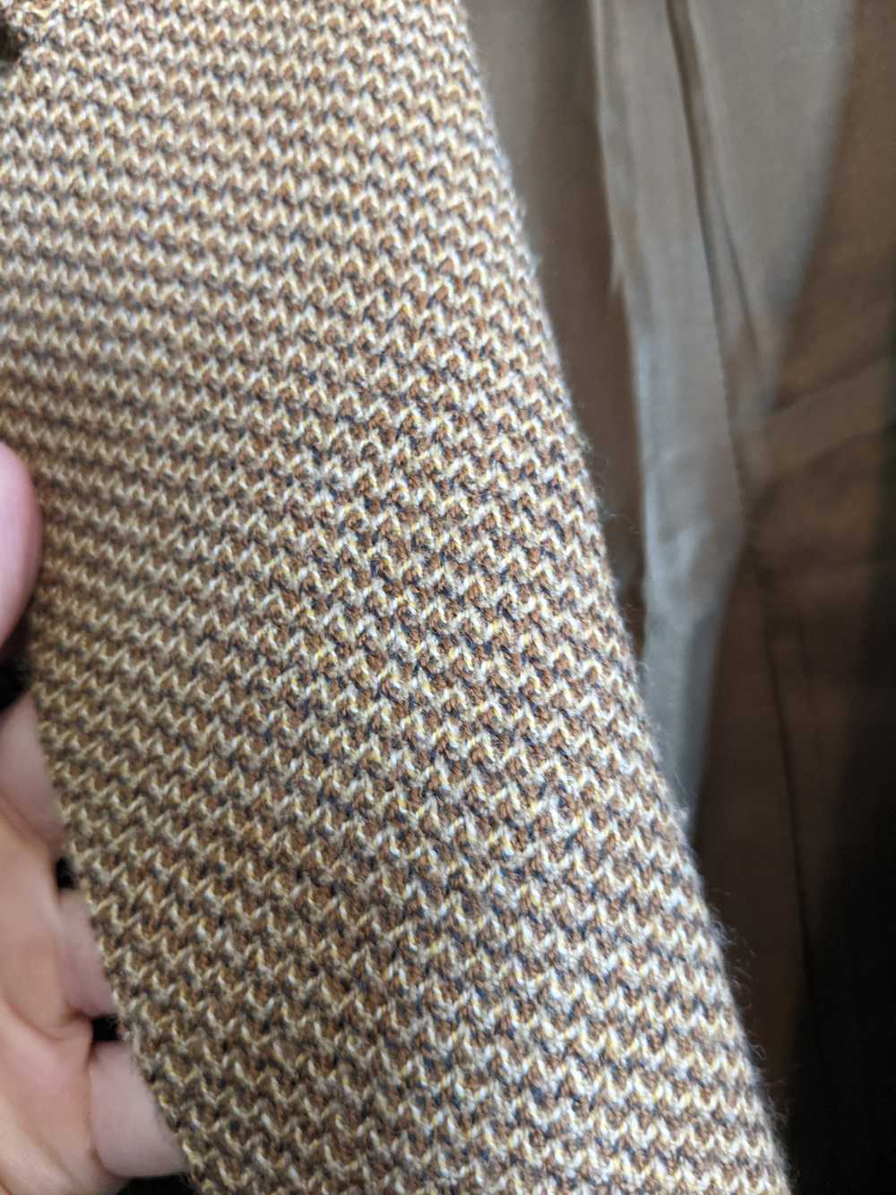Canali Brown knit pure wool Italian blazer - image 6