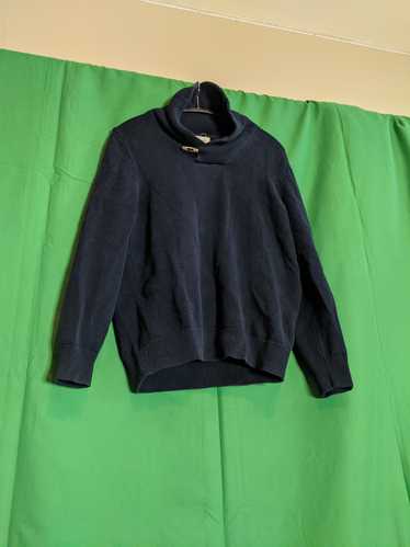 Designer Frederik Anderson cowl neck knit navy swe