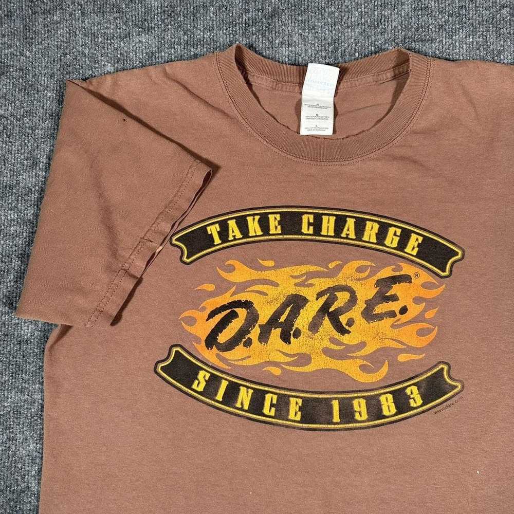 D.A.R.E × Vintage vintage brown dare drug flame l… - image 1