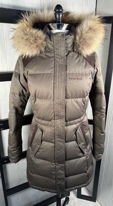 Montbell Mont-Bell Taupe Down Parka Removable Coyo