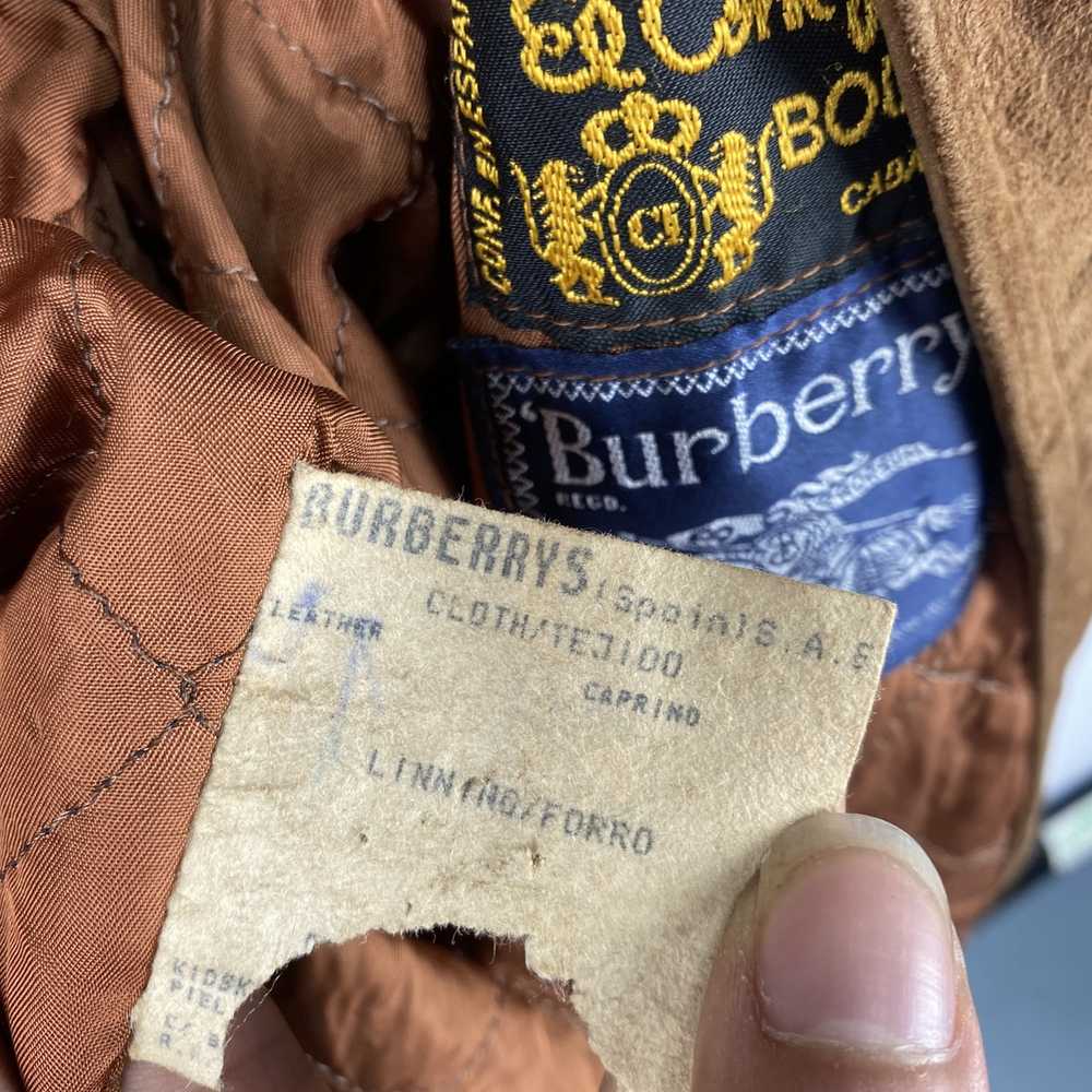 Burberry chaqueta burberry vintage bomber de cuero - image 5