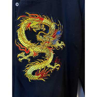 Streetwear Dragon Jean Shorts Streetwear Black Sk… - image 1