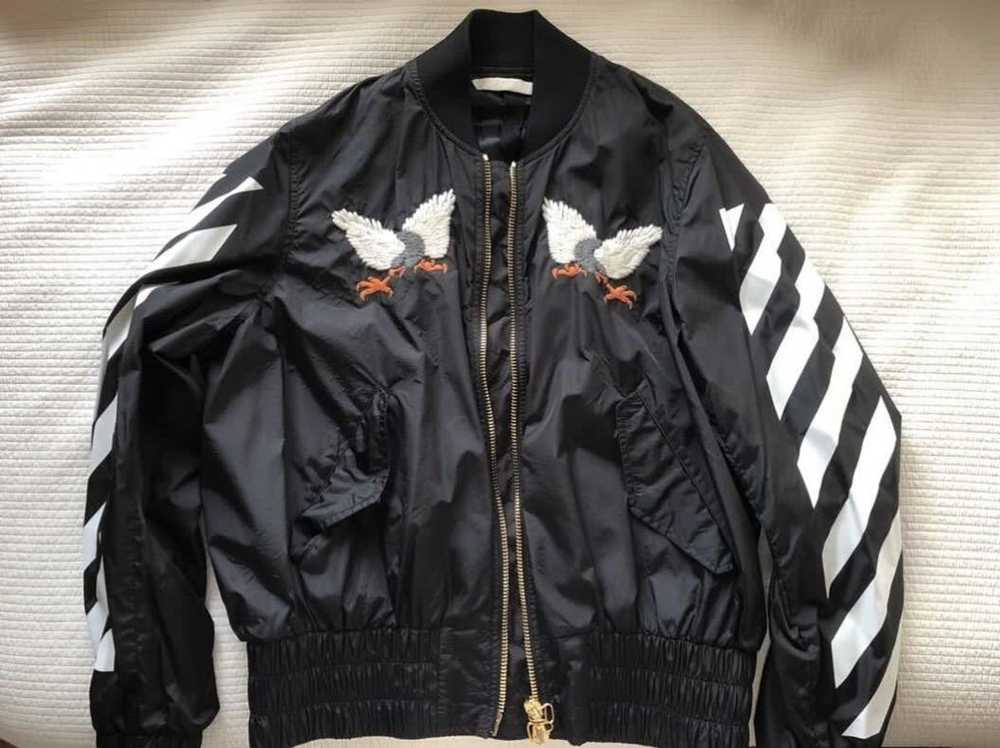 Off-White Off-White Embroidered Bomber Jacket - image 1