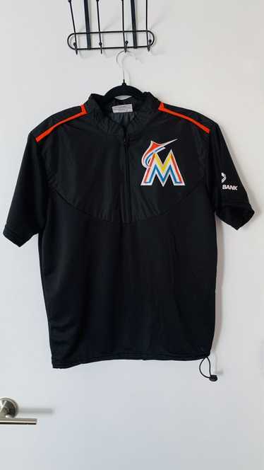 MLB Miami Marlins 1/4 Zip Warm Up Jersey - image 1