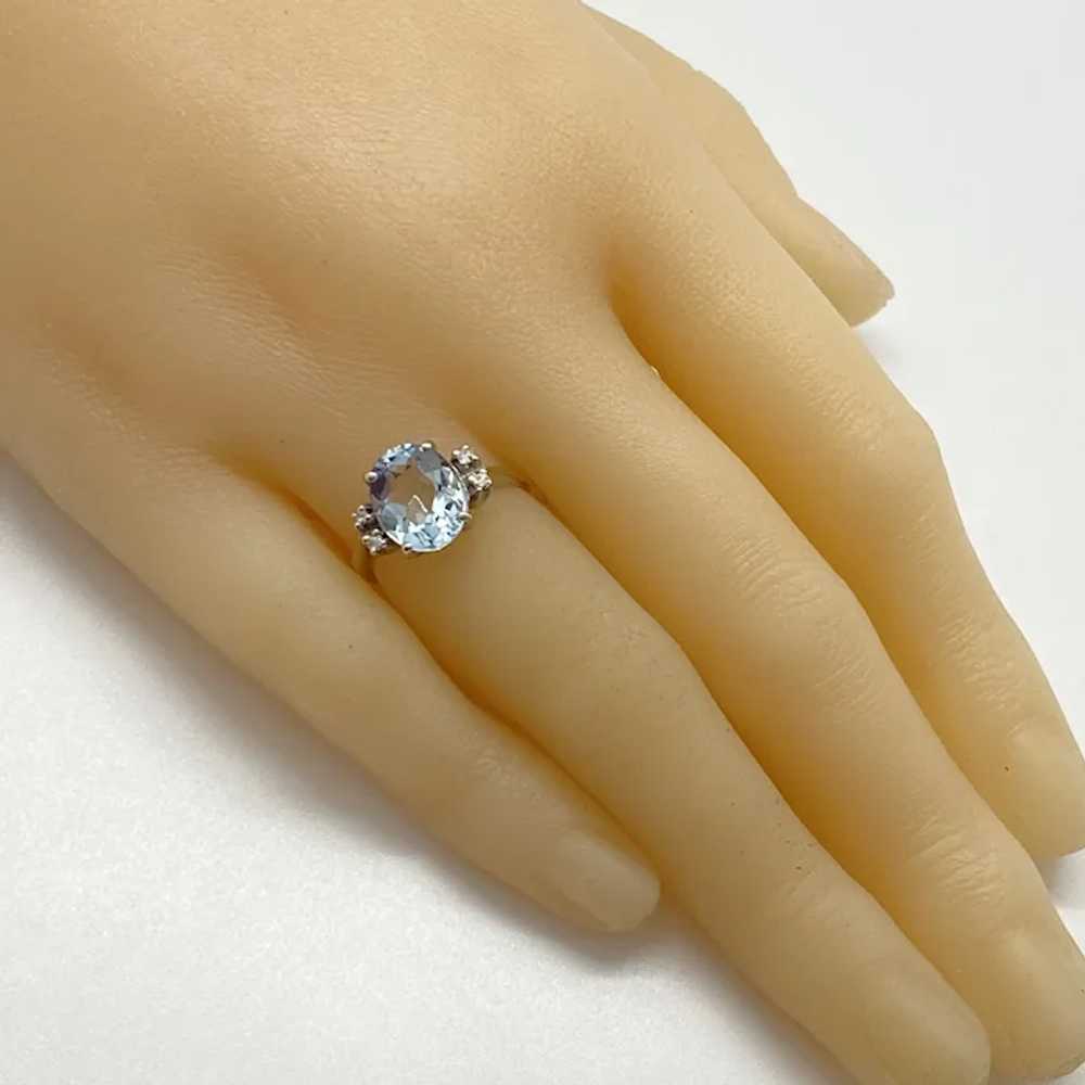 Aquamarine and Diamond Vintage Ring 2.57 Carat tw… - image 4