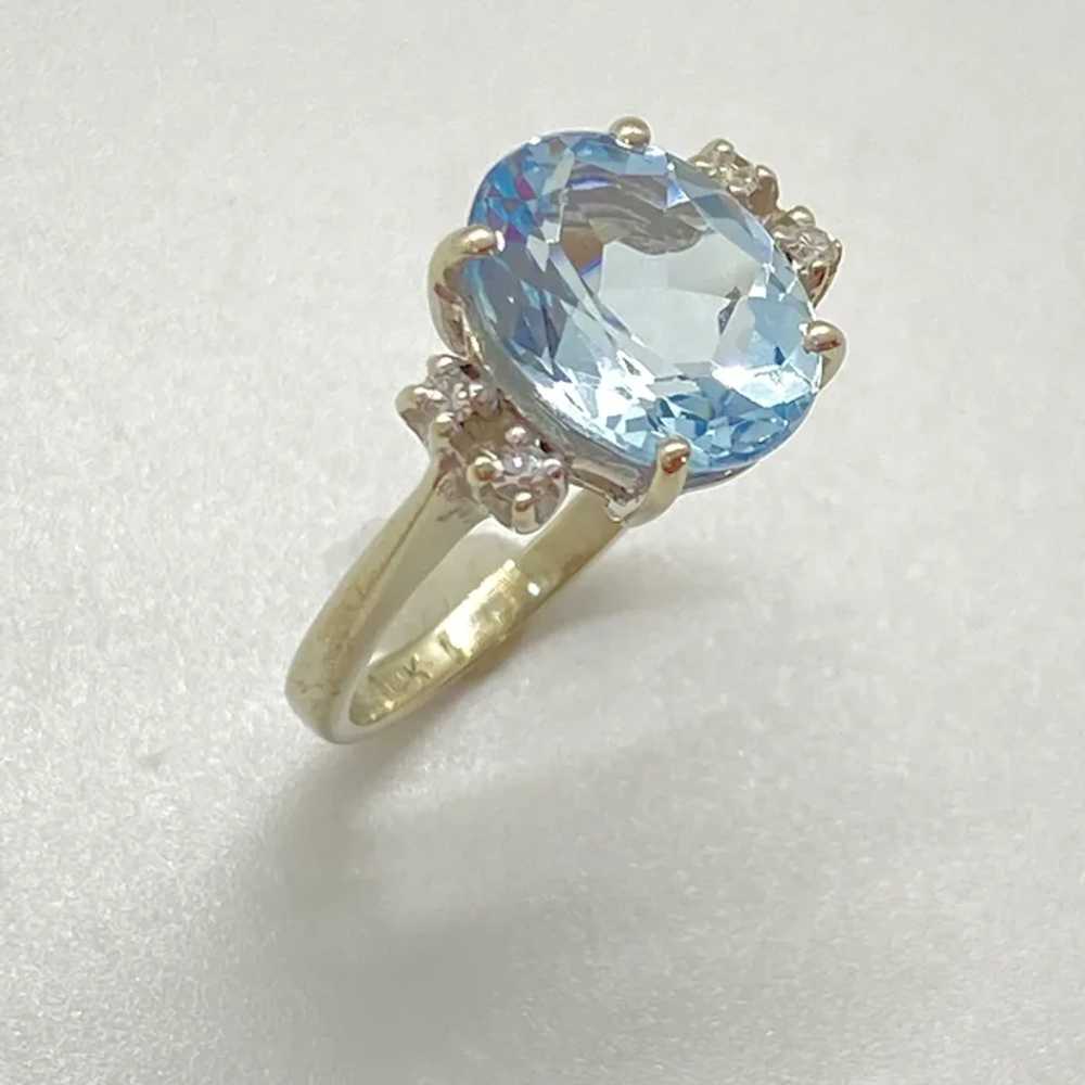 Aquamarine and Diamond Vintage Ring 2.57 Carat tw… - image 5