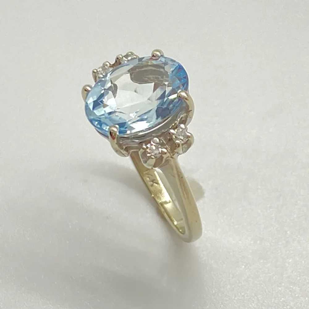 Aquamarine and Diamond Vintage Ring 2.57 Carat tw… - image 6