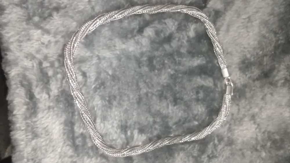 Sterling Foxtail 4 Strand 19" Chain Necklace - image 2