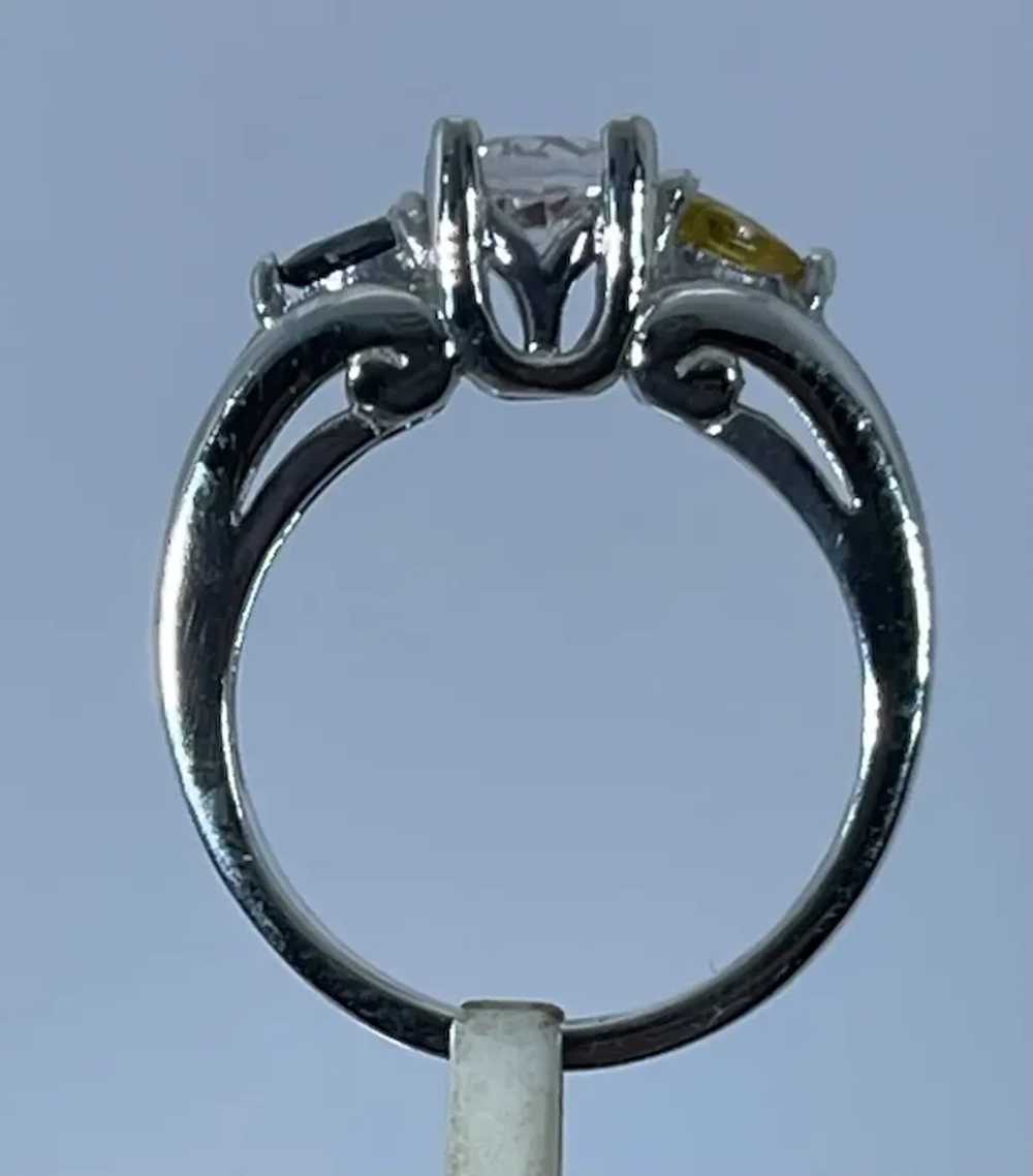 14k Morganite & Sapphire Ring, free resize. - image 8