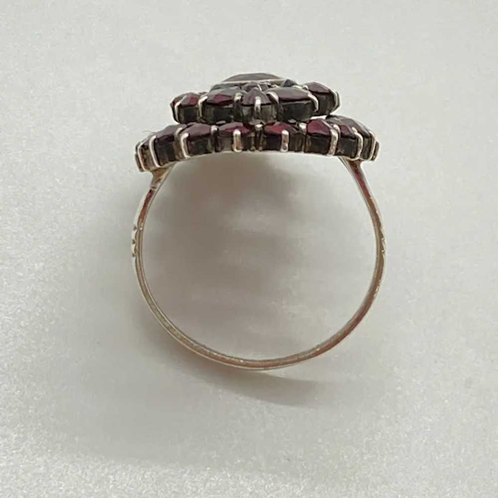 Bohemian Garnet Vintage Statement Ring Sterling S… - image 6