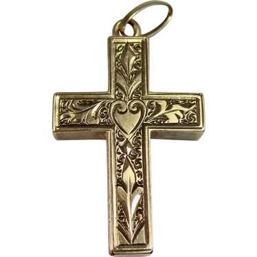 Antique Victorian  Cross 10K Gold - image 1