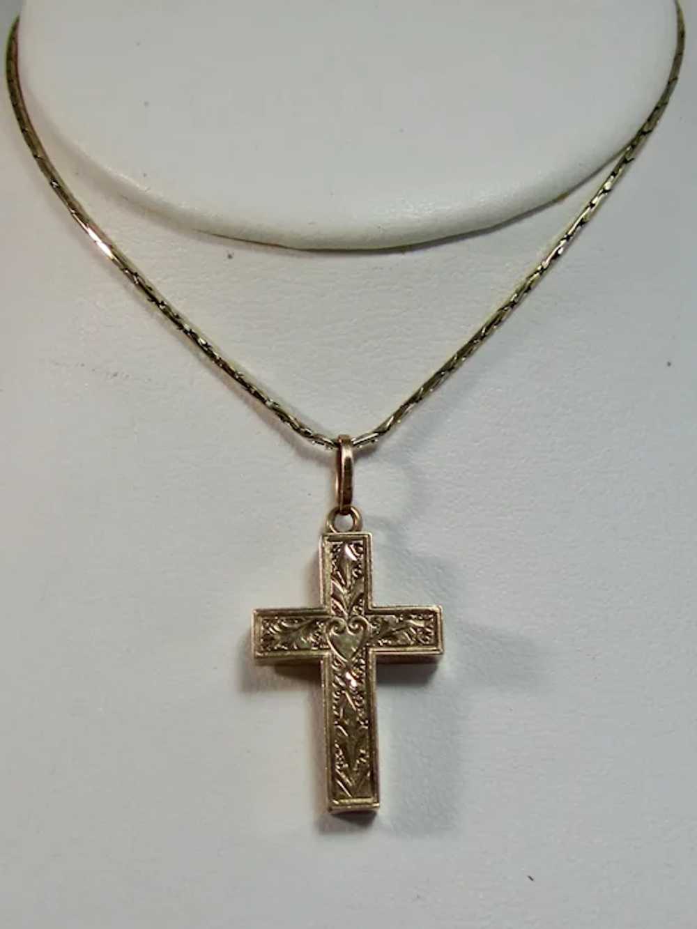 Antique Victorian  Cross 10K Gold - image 2