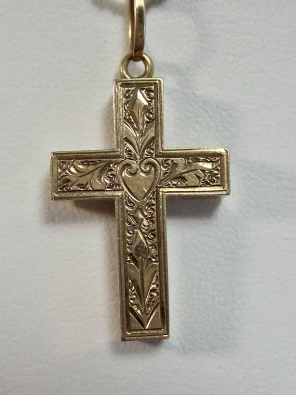 Antique Victorian  Cross 10K Gold - image 5