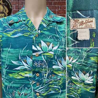 50s ビンテージ　Malihini アロハ　vintage Vintage 1940s 1950s Malihini Hawaiian Shirt Mint! - Etsy