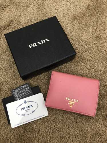 Prada Prada saffiano metal bifold wallet