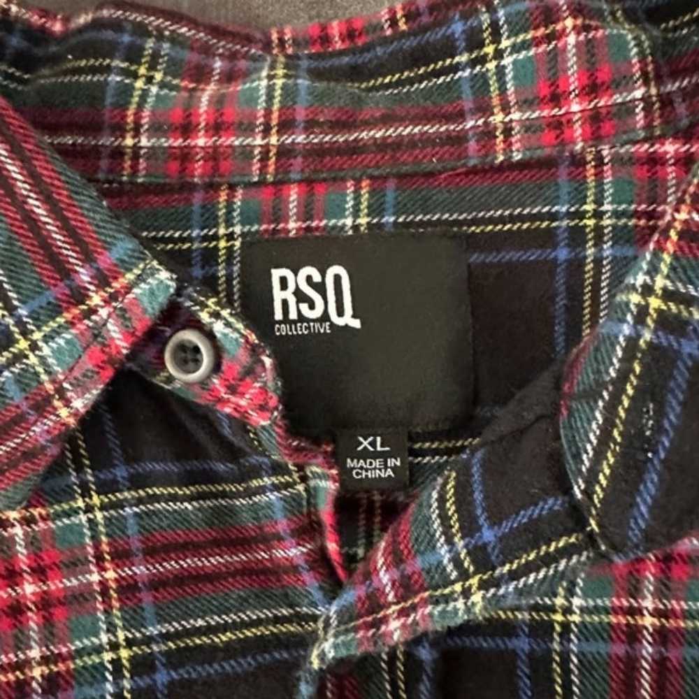 RSQ, Tops, Rsq Big Plaid Womens Crop Flannel Shirt