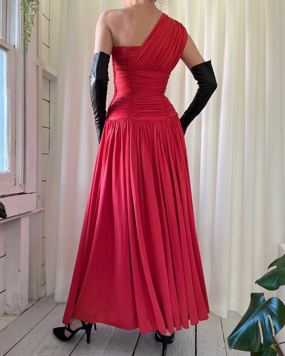 50s One Shoulder Jersey Gown - image 6