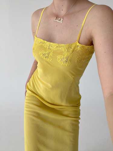 Hand Dyed Yellow Silk Slip