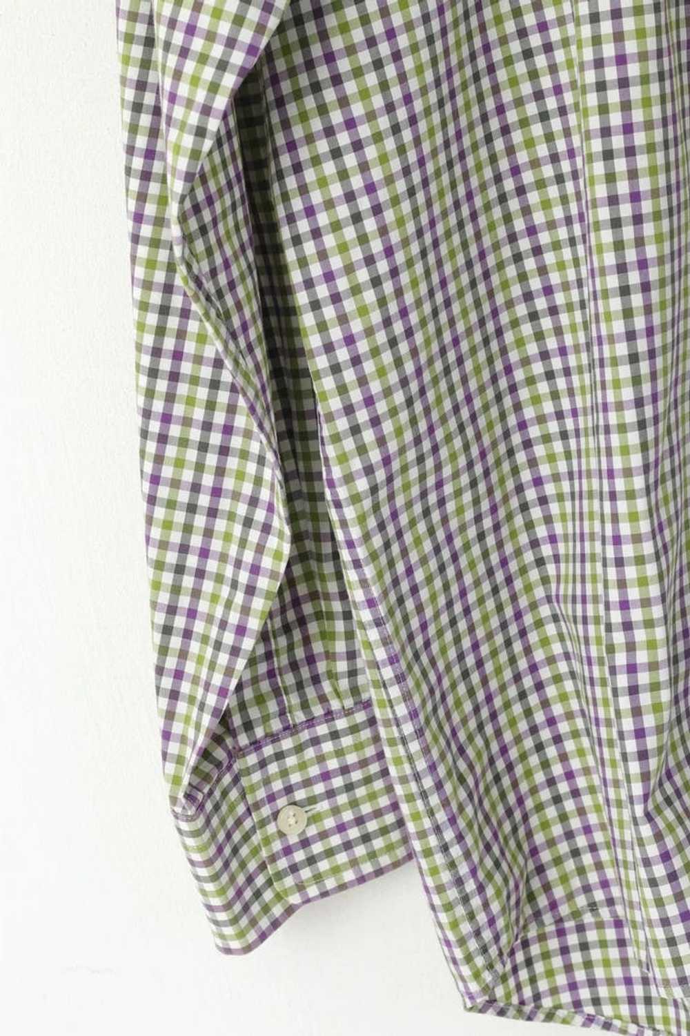 Gant GANT Men L Casual Shirt Green Purple Check T… - image 3