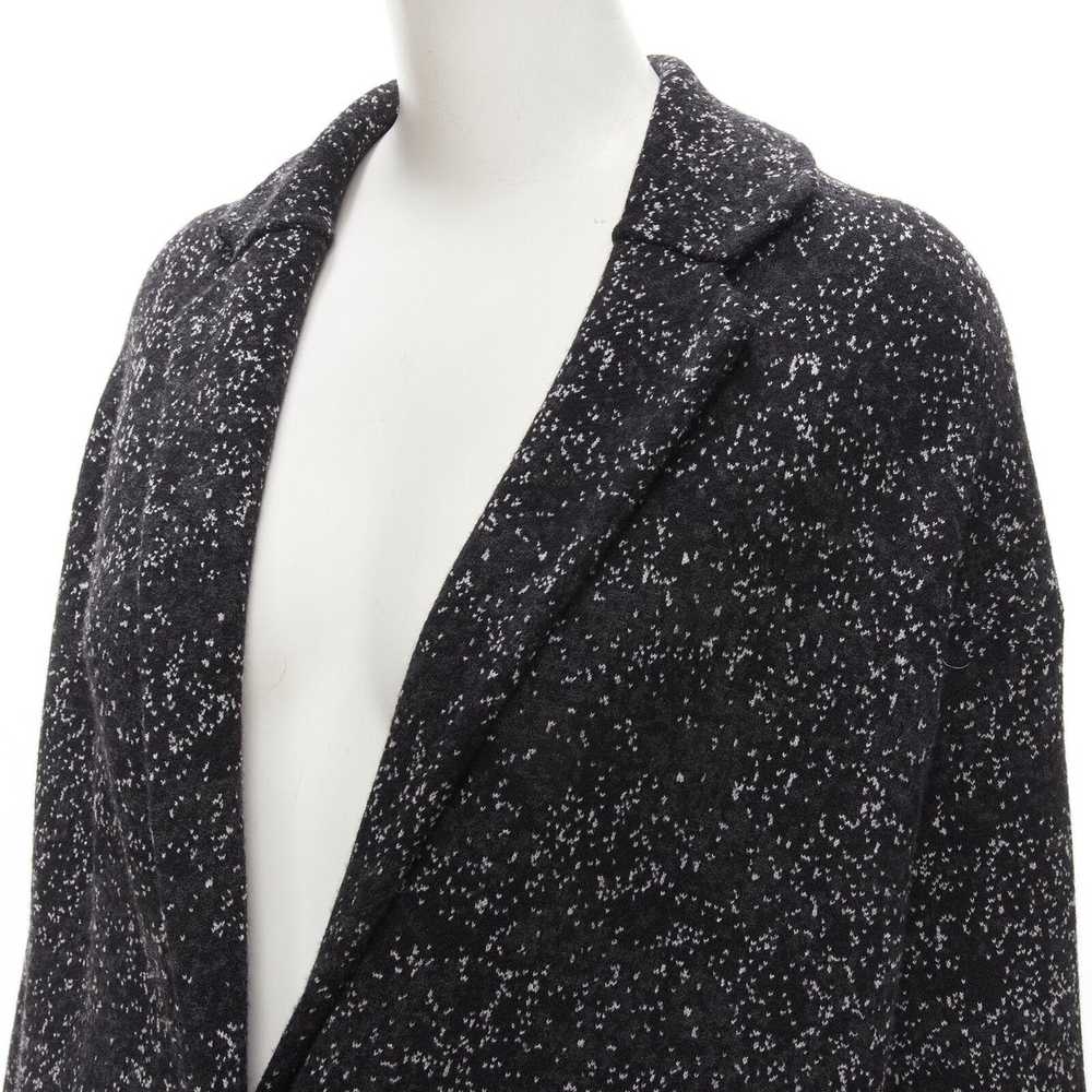Theory THEORY black grey speckle wool blend knitt… - image 2
