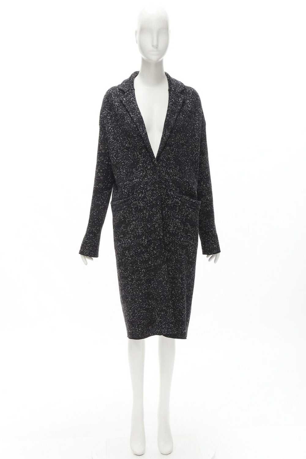 Theory THEORY black grey speckle wool blend knitt… - image 9