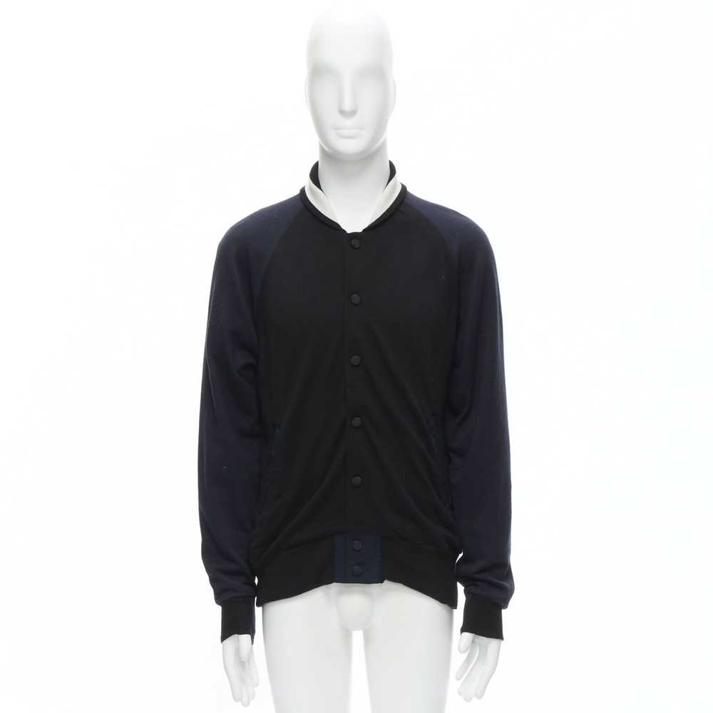 Sacai SACAI navy black cotton cashmere blend whit… - image 10