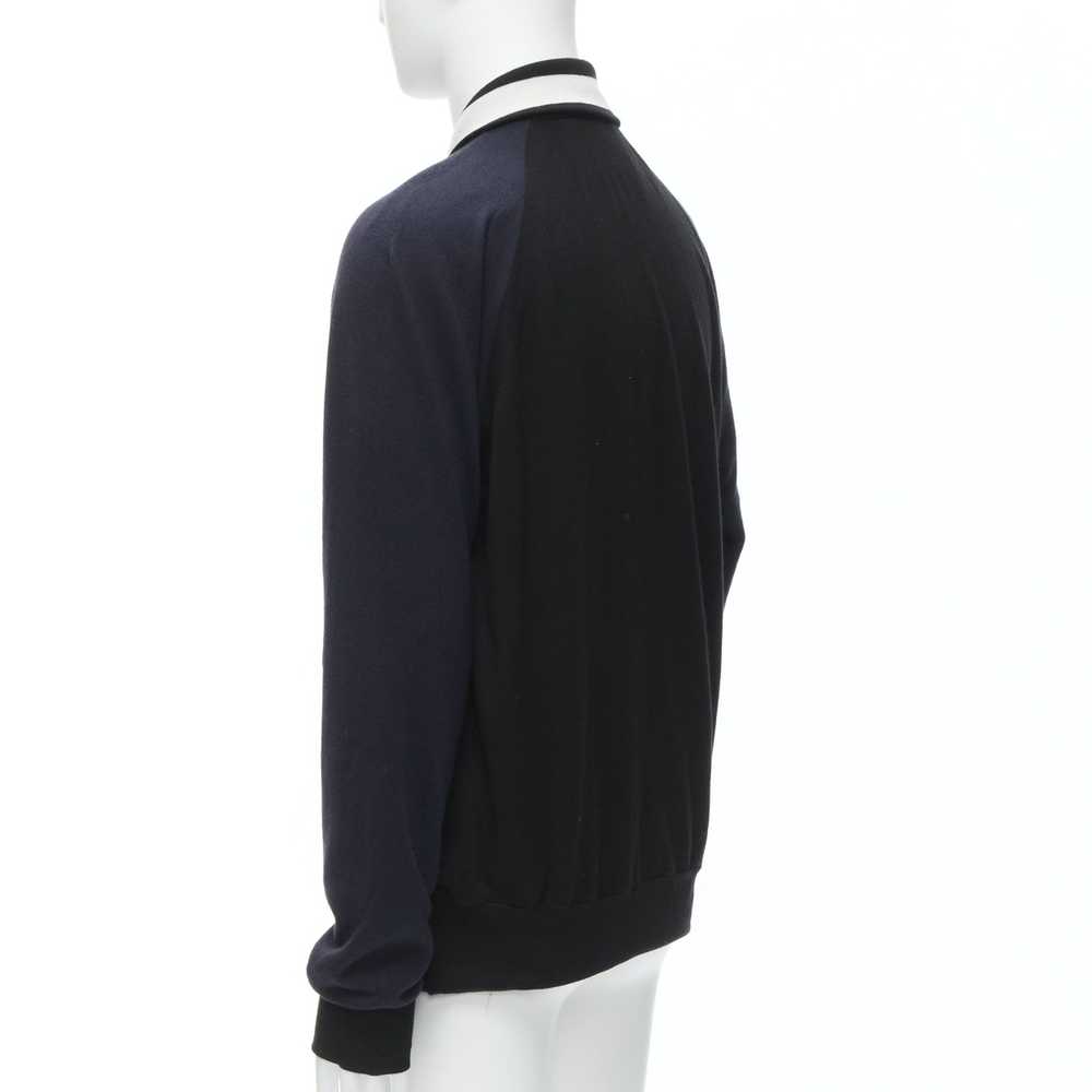 Sacai SACAI navy black cotton cashmere blend whit… - image 7
