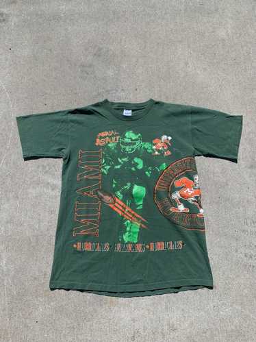 Vintage Vintage Miami Hurricanes All Over Print T-